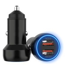 Load image into Gallery viewer, IBD352 Aluminum Alloy Dual Interface Car Charger, Spec:, PD30W+PD30W, Double QC3.0 36W, QC3.0 18W+PD 3.0 20W, Qc3.0 18W+PD 3.0 30W, QC3.0 30W+PD 3.0 30W