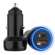 Load image into Gallery viewer, IBD352 Aluminum Alloy Dual Interface Car Charger, Spec:, PD30W+PD30W, Double QC3.0 36W, QC3.0 18W+PD 3.0 20W, Qc3.0 18W+PD 3.0 30W, QC3.0 30W+PD 3.0 30W