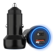 Load image into Gallery viewer, IBD352 Aluminum Alloy Dual Interface Car Charger, Spec:, PD30W+PD30W, Double QC3.0 36W, QC3.0 18W+PD 3.0 20W, Qc3.0 18W+PD 3.0 30W, QC3.0 30W+PD 3.0 30W