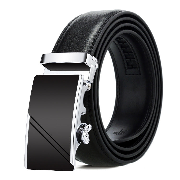 Dandali Casual Men Automatic Buckle Belt Business Soft Leather Pants Band