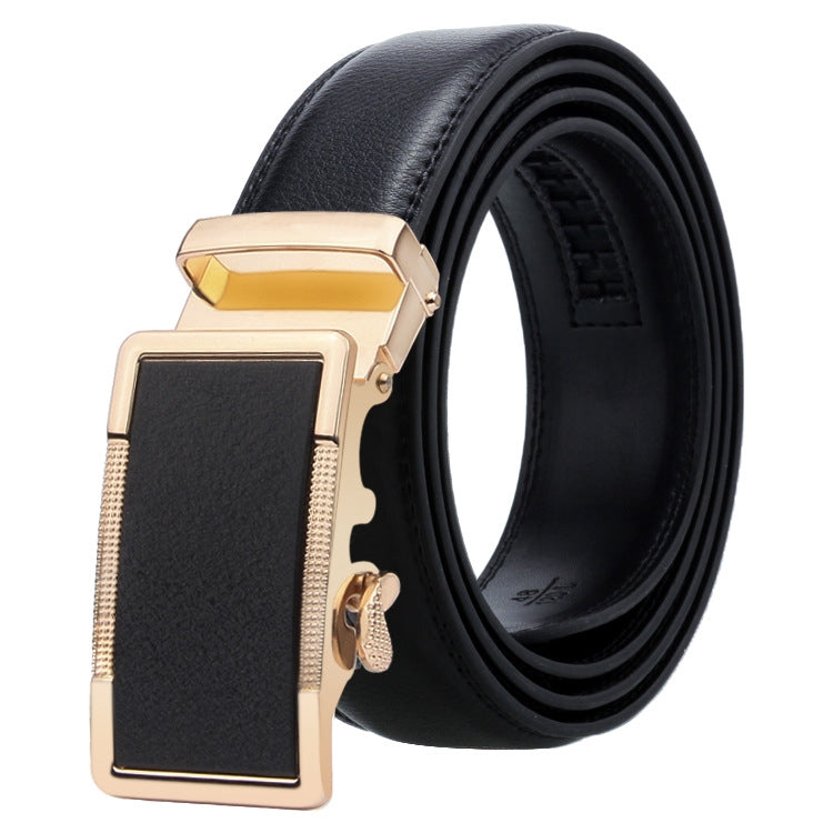 Dandali Casual Men Automatic Buckle Belt Business Soft Leather Pants Band