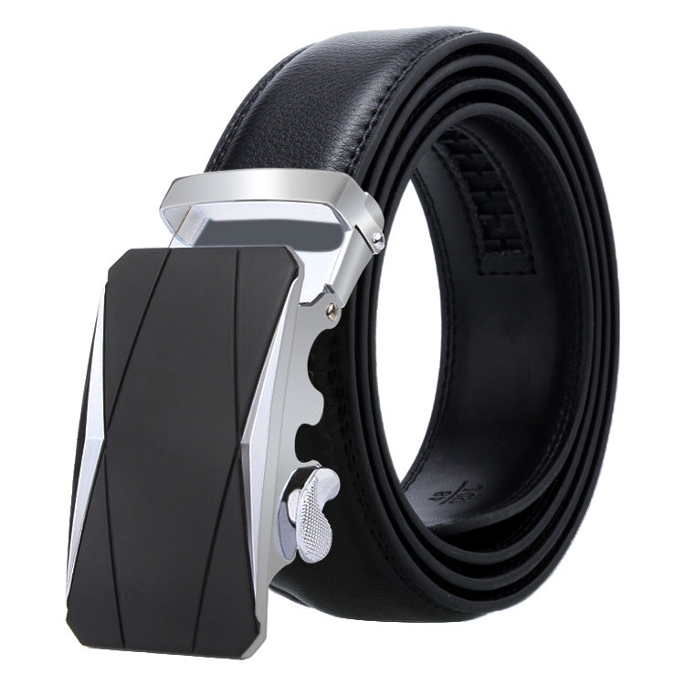 Dandali Casual Men Automatic Buckle Belt Business Soft Leather Pants Band