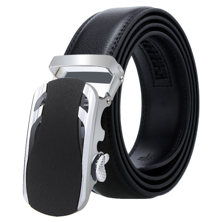 Dandali Casual Men Automatic Buckle Belt Business Soft Leather Pants Band