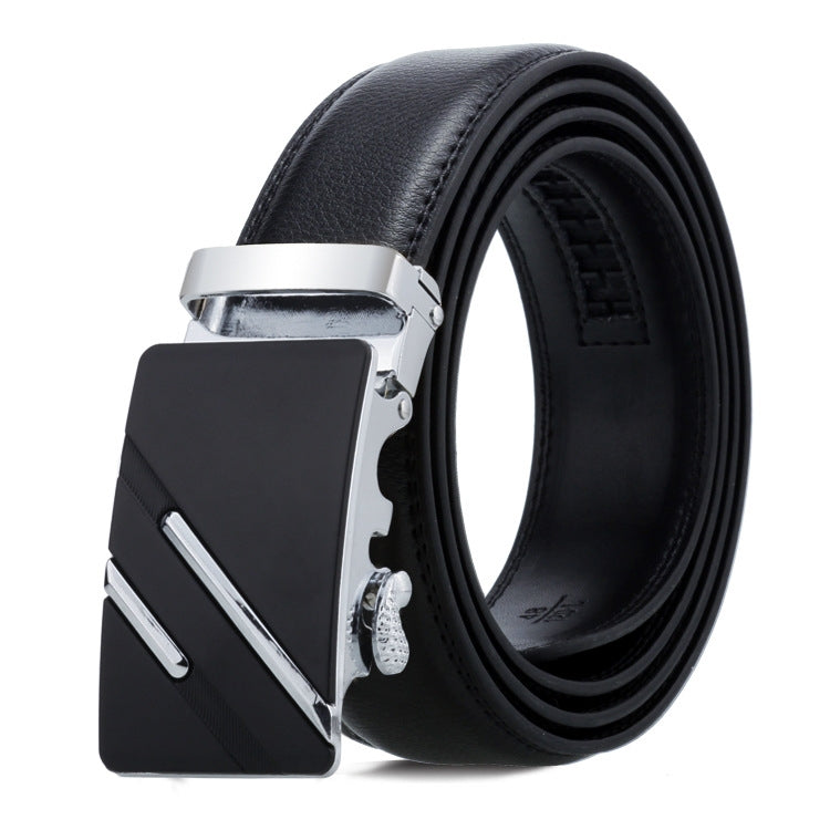 Dandali Casual Men Automatic Buckle Belt Business Soft Leather Pants Band