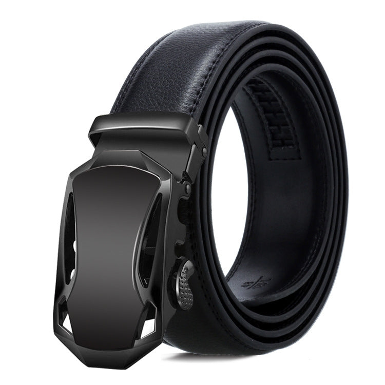 Dandali Casual Men Automatic Buckle Belt Business Soft Leather Pants Band