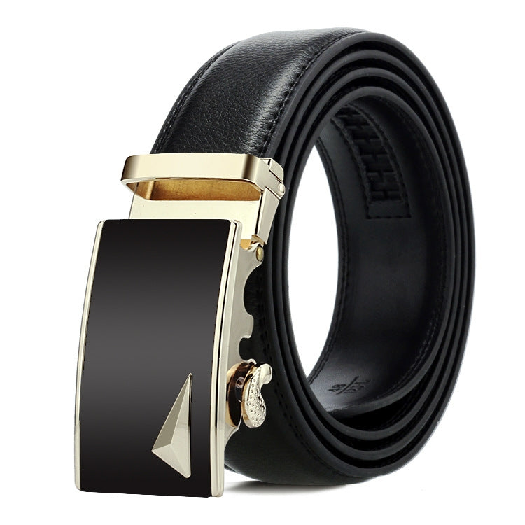 Dandali Casual Men Automatic Buckle Belt Business Soft Leather Pants Band