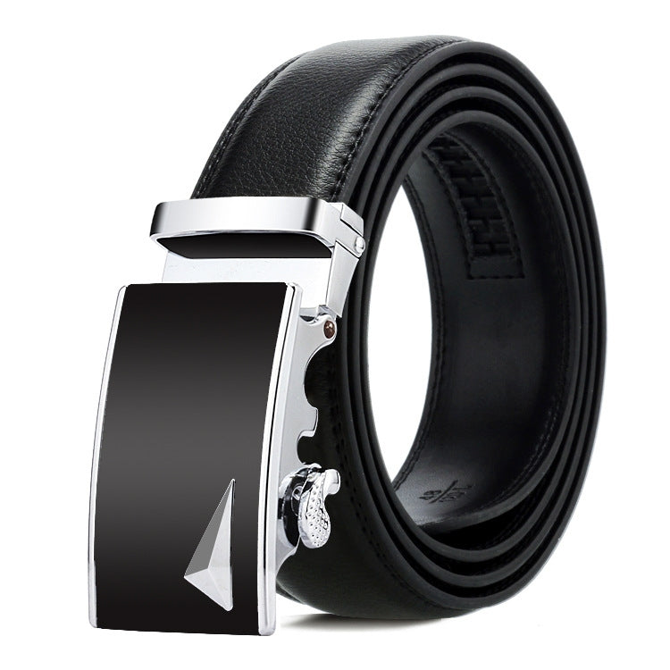Dandali Casual Men Automatic Buckle Belt Business Soft Leather Pants Band