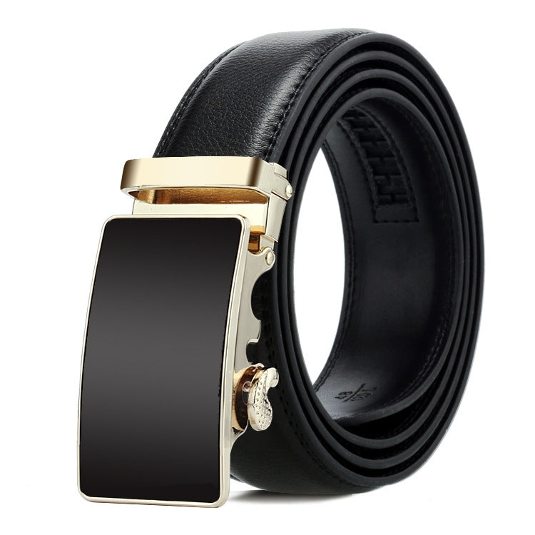Dandali Casual Men Automatic Buckle Belt Business Soft Leather Pants Band