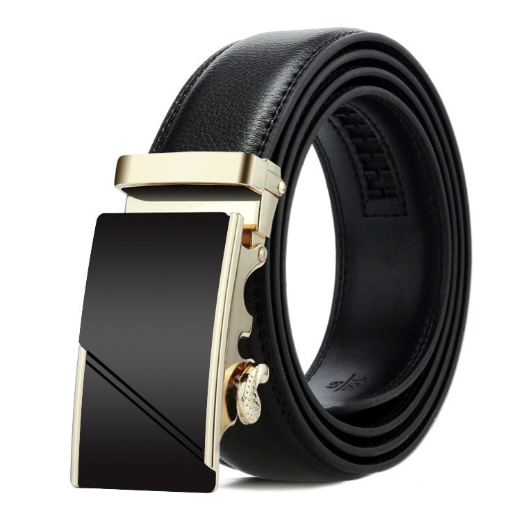Dandali Casual Men Automatic Buckle Belt Business Soft Leather Pants Band
