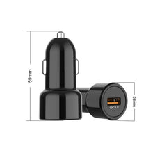 Load image into Gallery viewer, IBD321-Q3 Universal Fireproof Mobile Phone Car Charger, QC3.0 18W, QC3.0+2.4A, 2.4A+12W, 3.1A+15W, 4.8A+24W, PD 20W