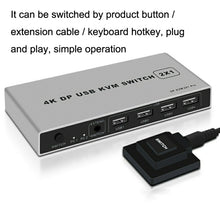Load image into Gallery viewer, KYSW59 60HZ DP USB KVM Switch 2-in-1 Computer Sharing Device, KYSW59, 8K