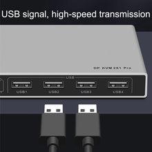 Load image into Gallery viewer, KYSW59 60HZ DP USB KVM Switch 2-in-1 Computer Sharing Device, KYSW59, 8K