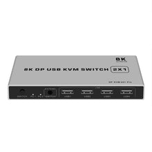 Load image into Gallery viewer, KYSW59 60HZ DP USB KVM Switch 2-in-1 Computer Sharing Device, KYSW59, 8K