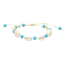 Load image into Gallery viewer, Hand Braided Rope Adjustable Shell Bracelet