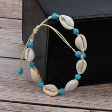 Load image into Gallery viewer, Hand Braided Rope Adjustable Shell Bracelet