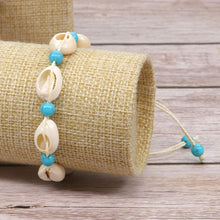 Load image into Gallery viewer, Hand Braided Rope Adjustable Shell Bracelet
