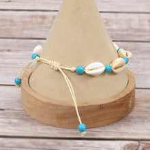 Load image into Gallery viewer, Hand Braided Rope Adjustable Shell Bracelet