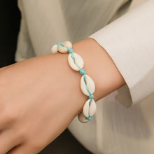 Load image into Gallery viewer, Hand Braided Rope Adjustable Shell Bracelet