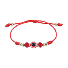 Load image into Gallery viewer, Devil Eye Adjustable Crystal Beaded Bracelet