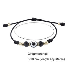 Load image into Gallery viewer, Devil Eye Adjustable Crystal Beaded Bracelet