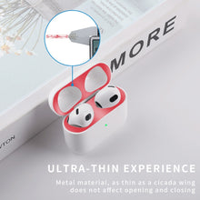 Load image into Gallery viewer, 2 PCS Headphone Inner Cover Sticker Dustproof Protective Film For Airpods 3, Black, Gold, Silver, Rose Gold, Red, Green, Blue, Purple
