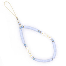 Load image into Gallery viewer, Geometric Letter Soft Pottery Mobile Phone Lanyard Anti-lost Phone Chain, RT-K210065A, RT-K210065B, RT-K210065C, RT-K210065D