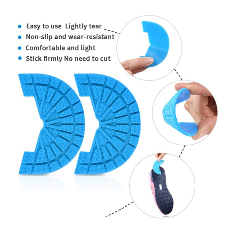 2 Pairs Thickened Rubber Sole Heel Wear-Resistant Non-Slip Patch
