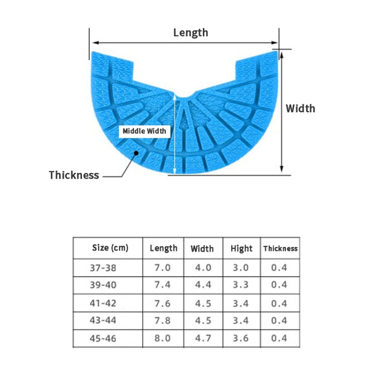 2 Pairs Thickened Rubber Sole Heel Wear-Resistant Non-Slip Patch