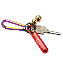 Load image into Gallery viewer, Keychain Pendant Small Knife Portable Art Cutting Knife, Bronze, Aluminum Alloy Black, Aluminum Alloy Red