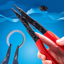 Load image into Gallery viewer, Reinforced Flat Circlip Pliers Flat-mouth Snap Ring Pliers, Snap Ring Pliers
