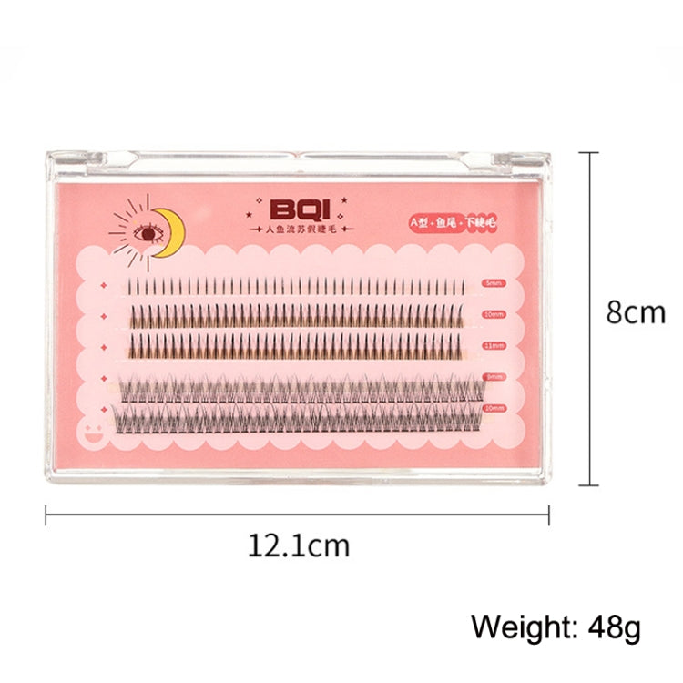 BQI B7229 Lightweight Natural Curling Three-dimensional Slim False Eyelashes, Style:, Type A+Fishtail (120PCS), Type A+Fishtail (200PCS)