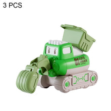Load image into Gallery viewer, 3 PCS 7799 Pressing Inertia Forward Cartoon Children Toy Car