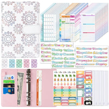 Load image into Gallery viewer, A6 Cash Budget Book Schedule Weekly Plan Monthly Plan Loose-leaf Notepad, White, Pink, Blue, Purple, Green