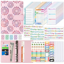 Load image into Gallery viewer, A6 Cash Budget Book Schedule Weekly Plan Monthly Plan Loose-leaf Notepad, White, Pink, Blue, Purple, Green