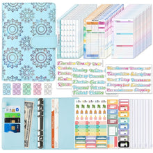 Load image into Gallery viewer, A6 Cash Budget Book Schedule Weekly Plan Monthly Plan Loose-leaf Notepad, White, Pink, Blue, Purple, Green
