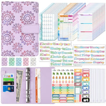 Load image into Gallery viewer, A6 Cash Budget Book Schedule Weekly Plan Monthly Plan Loose-leaf Notepad, White, Pink, Blue, Purple, Green