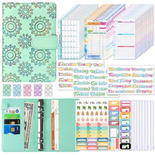 Load image into Gallery viewer, A6 Cash Budget Book Schedule Weekly Plan Monthly Plan Loose-leaf Notepad, White, Pink, Blue, Purple, Green