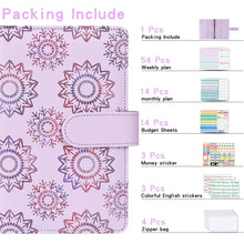 Load image into Gallery viewer, A6 Cash Budget Book Schedule Weekly Plan Monthly Plan Loose-leaf Notepad, White, Pink, Blue, Purple, Green