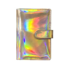 Load image into Gallery viewer, Laser Macaron Loose-leaf Notebook A6 Notepad Shell Without Inner Pages, Silver, Pink, Rose Gold, Dark Night Black, Bright Yellow, Rose Red, Sky Blue, Charming Purple