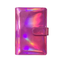 Load image into Gallery viewer, Laser Macaron Loose-leaf Notebook A6 Notepad Shell Without Inner Pages, Silver, Pink, Rose Gold, Dark Night Black, Bright Yellow, Rose Red, Sky Blue, Charming Purple