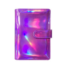 Load image into Gallery viewer, Laser Macaron Loose-leaf Notebook A6 Notepad Shell Without Inner Pages, Silver, Pink, Rose Gold, Dark Night Black, Bright Yellow, Rose Red, Sky Blue, Charming Purple