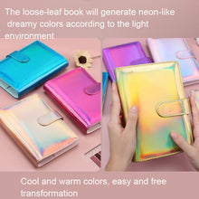 Load image into Gallery viewer, Laser Macaron Loose-leaf Notebook A6 Notepad Shell Without Inner Pages, Silver, Pink, Rose Gold, Dark Night Black, Bright Yellow, Rose Red, Sky Blue, Charming Purple