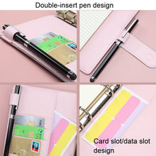 Load image into Gallery viewer, Laser Macaron Loose-leaf Notebook A6 Notepad Shell Without Inner Pages, Silver, Pink, Rose Gold, Dark Night Black, Bright Yellow, Rose Red, Sky Blue, Charming Purple