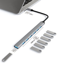 Load image into Gallery viewer, 7 in 1 USB3.0 Docking Station Laptop Multifunctional HUB, USB Interface, Type-C Interface