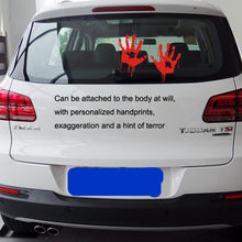 Load image into Gallery viewer, 5 Sets Waterproof Sunscreen Reflective Car Sticker Blood Handprint Halloween Sticker, Blood Handprint