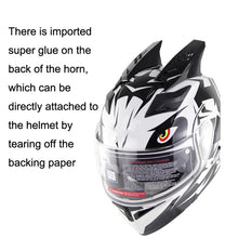 Load image into Gallery viewer, 1 Pair Motorcycle Helmet  Horns Plastic Paste Decoration, Dumb Black, Shiny Black, Red, Yellow, White