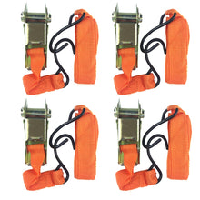 Load image into Gallery viewer, 4PCS 15 Inch Tensioner Ratchet Strap Car Ratchet Thread Tensioner, Orange, Black