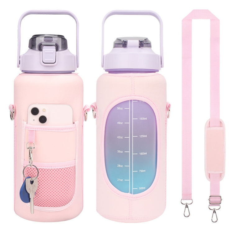 2L Diving Material Water Bottle Cover Case with Strap, Pink Metal Buckle, Blue Glue Buckle, Green Metal Buckle, Blue Metal Buckle, Black Metal Buckle, Black, Pink Glue Buckle, Green Glue Buckle