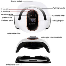 Load image into Gallery viewer, BLUEQUE 168W LED Nail Art Phototherapy Baking Lamp