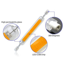 Load image into Gallery viewer, R7S LED COB Dimmer Glass Lamp Double-end Horizontal Plug-in Light, 78MM 10W, 118mm 20W